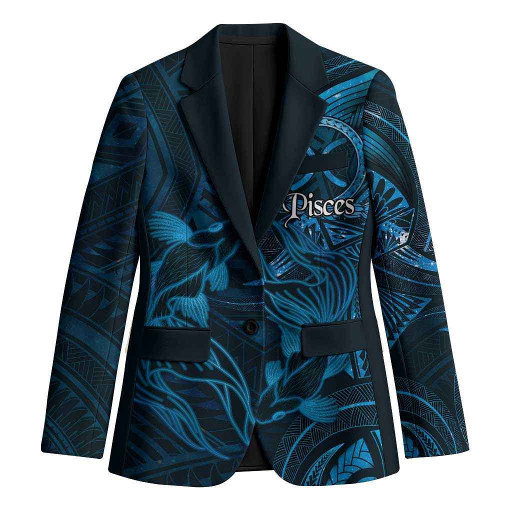 Personalised Polynesia Zodiac Pisces Blazer Galaxy Polynesian Pattern Chest Tattoo Style