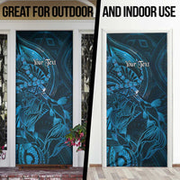 Personalised Polynesia Zodiac Pisces Door Cover Galaxy Polynesian Pattern Chest Tattoo Style