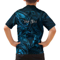 Personalised Polynesia Zodiac Pisces Family Matching Long Sleeve Bodycon Dress and Hawaiian Shirt Galaxy Polynesian Pattern Chest Tattoo Style