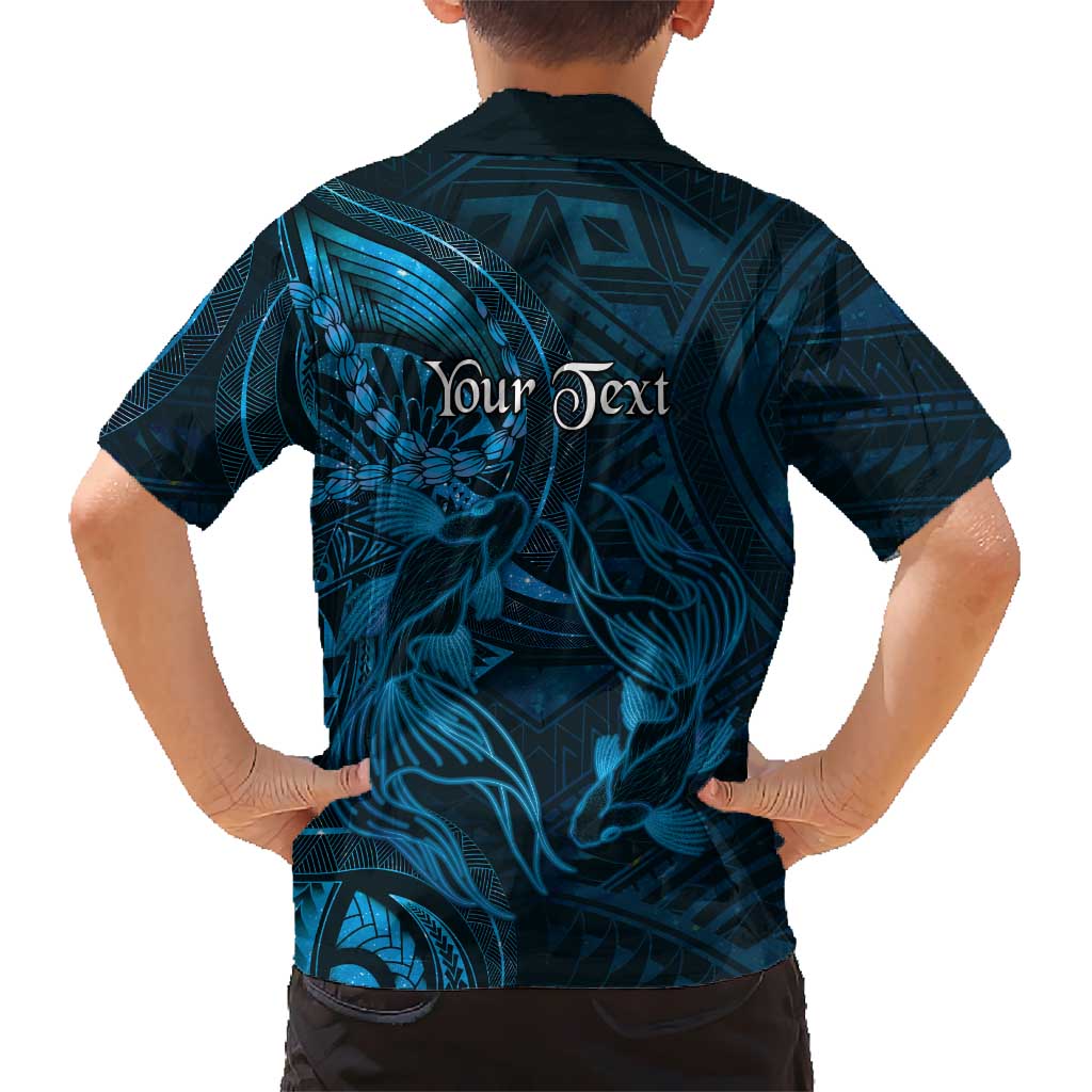 Personalised Polynesia Zodiac Pisces Family Matching Off Shoulder Maxi Dress and Hawaiian Shirt Galaxy Polynesian Pattern Chest Tattoo Style