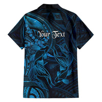 Personalised Polynesia Zodiac Pisces Family Matching Off Shoulder Maxi Dress and Hawaiian Shirt Galaxy Polynesian Pattern Chest Tattoo Style
