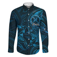 Personalised Polynesia Zodiac Pisces Family Matching Off Shoulder Maxi Dress and Hawaiian Shirt Galaxy Polynesian Pattern Chest Tattoo Style
