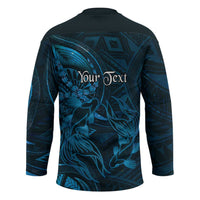 Personalised Polynesia Zodiac Pisces Hockey Jersey Galaxy Polynesian Pattern Chest Tattoo Style