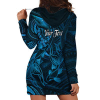 Personalised Polynesia Zodiac Pisces Hoodie Dress Galaxy Polynesian Pattern Chest Tattoo Style