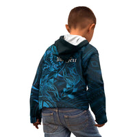 Personalised Polynesia Zodiac Pisces Kid Hoodie Galaxy Polynesian Pattern Chest Tattoo Style