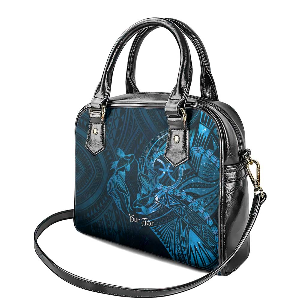 Personalised Polynesia Zodiac Pisces Shoulder Handbag Galaxy Polynesian Pattern Chest Tattoo Style