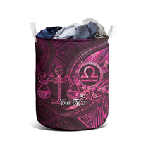 Personalised Polynesia Zodiac Libra Laundry Basket Galaxy Polynesian Pattern Chest Tattoo Style