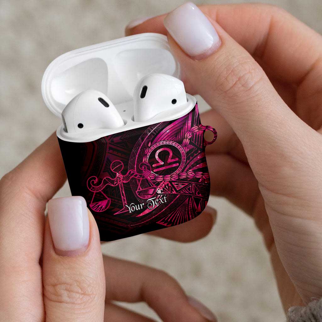 Personalised Polynesia Zodiac Libra AirPods Case Galaxy Polynesian Pattern Chest Tattoo Style
