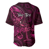 Personalised Polynesia Zodiac Libra Baseball Jersey Galaxy Polynesian Pattern Chest Tattoo Style