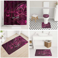 Personalised Polynesia Zodiac Libra Bathroom Set Galaxy Polynesian Pattern Chest Tattoo Style