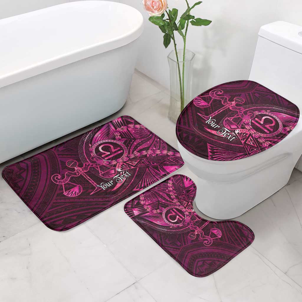 Personalised Polynesia Zodiac Libra Bathroom Set Galaxy Polynesian Pattern Chest Tattoo Style