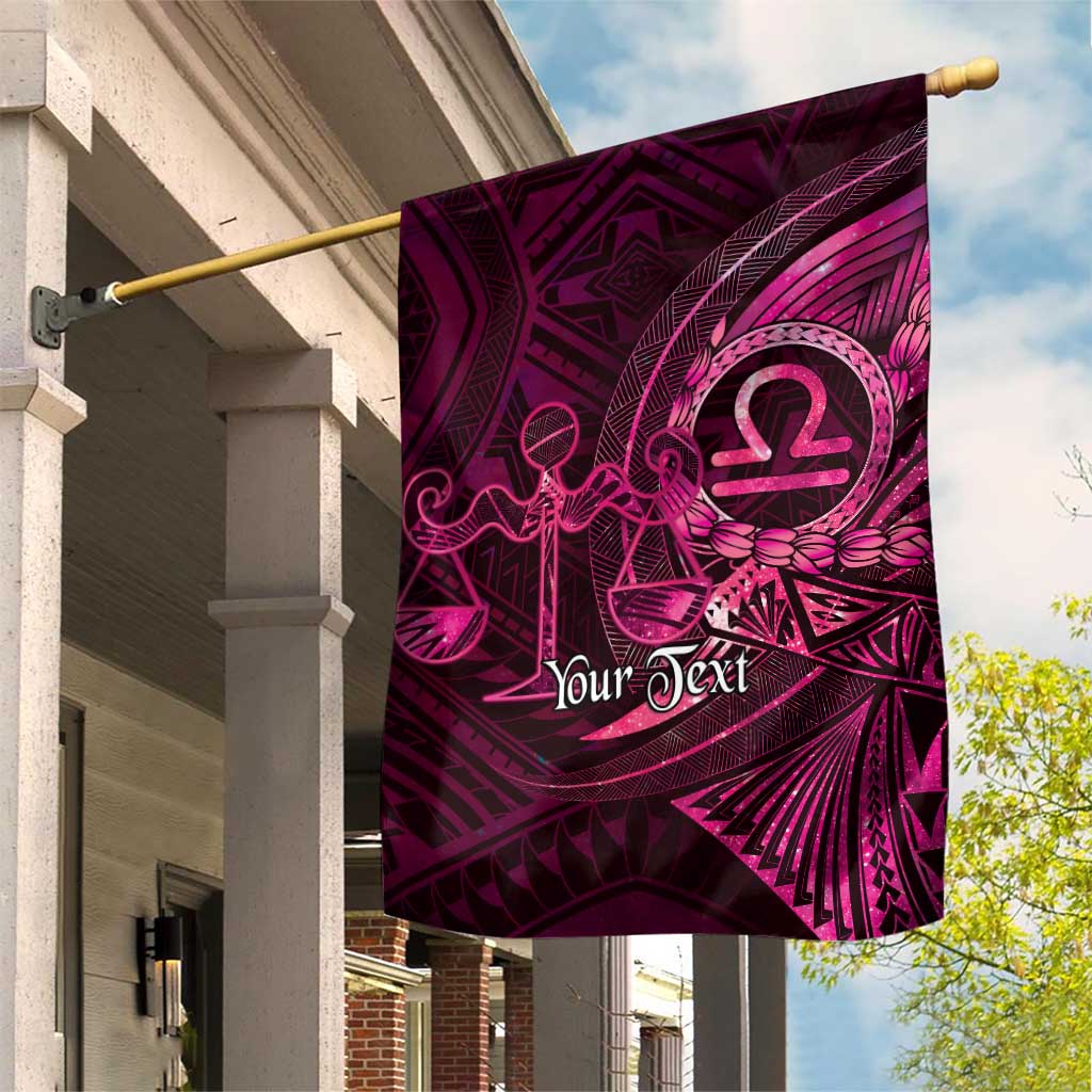 Personalised Polynesia Zodiac Libra Garden Flag Galaxy Polynesian Pattern Chest Tattoo Style