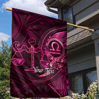 Personalised Polynesia Zodiac Libra Garden Flag Galaxy Polynesian Pattern Chest Tattoo Style