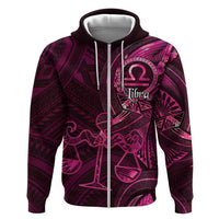 Personalised Polynesia Zodiac Libra Hoodie Galaxy Polynesian Pattern Chest Tattoo Style