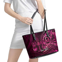 Personalised Polynesia Zodiac Libra Leather Tote Bag Galaxy Polynesian Pattern Chest Tattoo Style