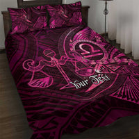 Personalised Polynesia Zodiac Libra Quilt Bed Set Galaxy Polynesian Pattern Chest Tattoo Style