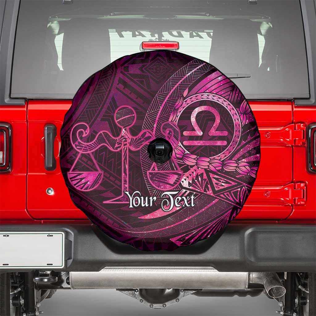 Personalised Polynesia Zodiac Libra Spare Tire Cover Galaxy Polynesian Pattern Chest Tattoo Style