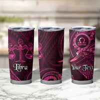 Personalised Polynesia Zodiac Libra Tumbler Cup Galaxy Polynesian Pattern Chest Tattoo Style