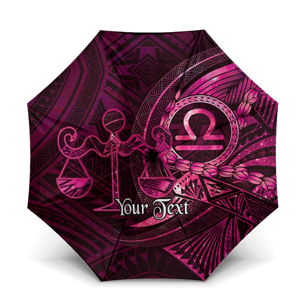 Personalised Polynesia Zodiac Libra Umbrella Galaxy Polynesian Pattern Chest Tattoo Style