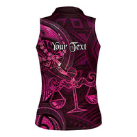 Personalised Polynesia Zodiac Libra Women Sleeveless Polo Shirt Galaxy Polynesian Pattern Chest Tattoo Style