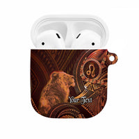 Personalised Polynesia Zodiac Leo AirPods Case Galaxy Polynesian Pattern Chest Tattoo Style