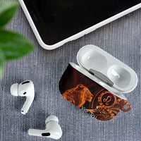 Personalised Polynesia Zodiac Leo AirPods Case Galaxy Polynesian Pattern Chest Tattoo Style