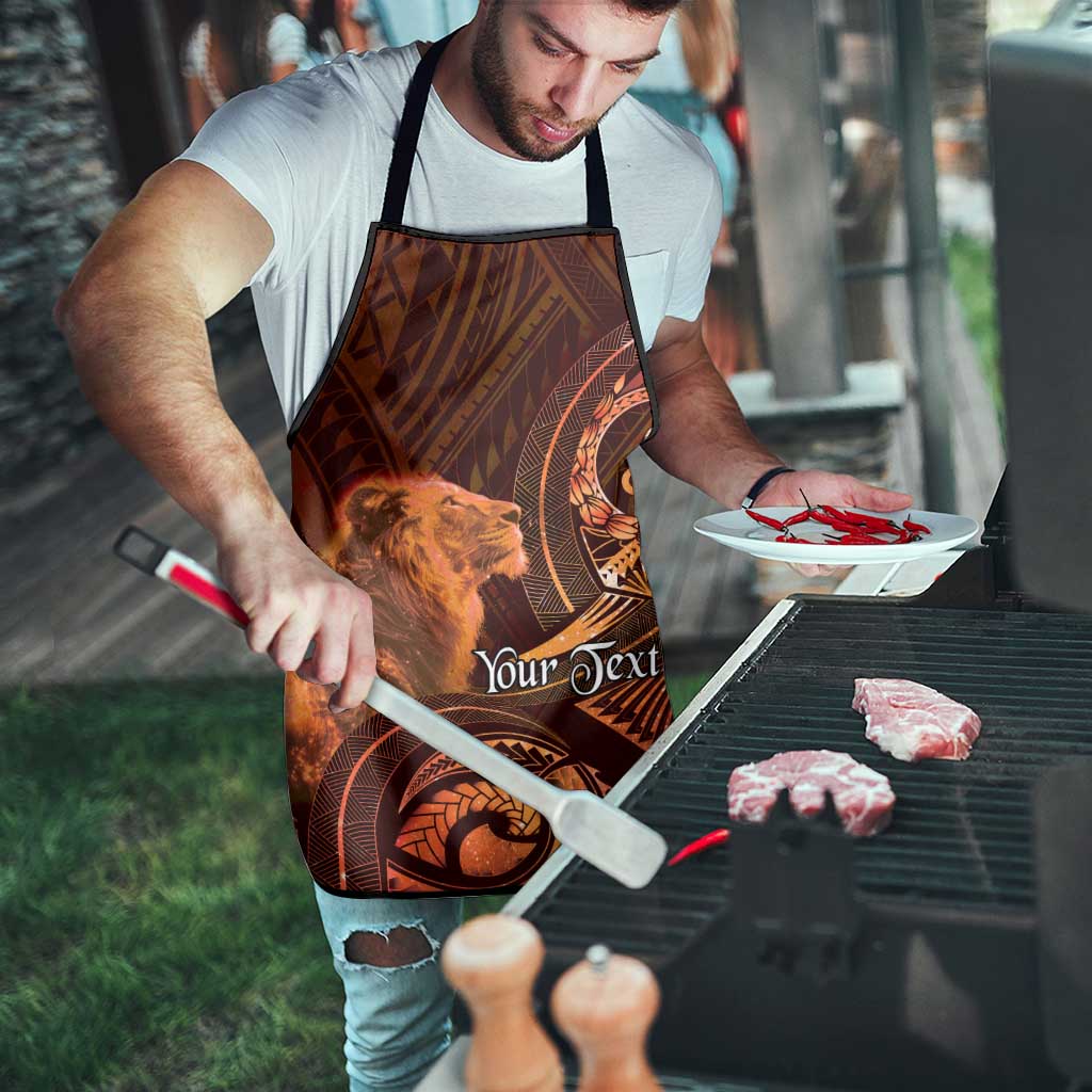 Personalised Polynesia Zodiac Leo Apron Galaxy Polynesian Pattern Chest Tattoo Style