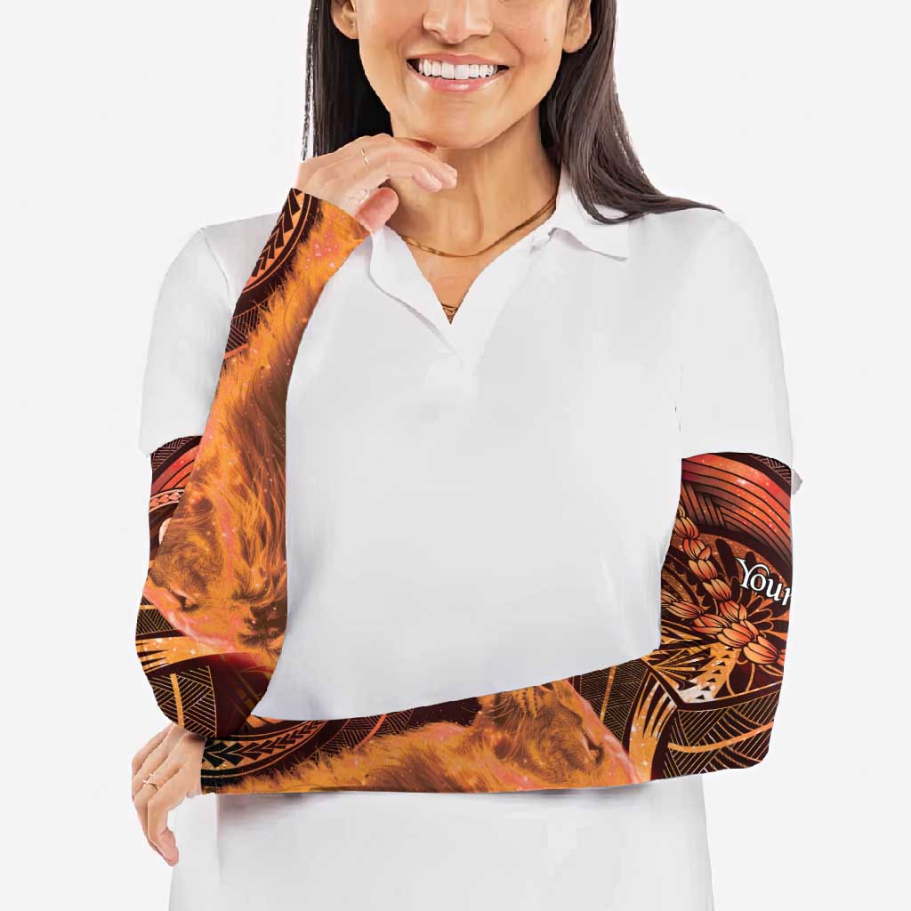 Personalised Polynesia Zodiac Leo Arm Sleeves Galaxy Polynesian Pattern Chest Tattoo Style