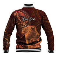 Personalised Polynesia Zodiac Leo Baseball Jacket Galaxy Polynesian Pattern Chest Tattoo Style