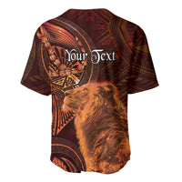 Personalised Polynesia Zodiac Leo Baseball Jersey Galaxy Polynesian Pattern Chest Tattoo Style