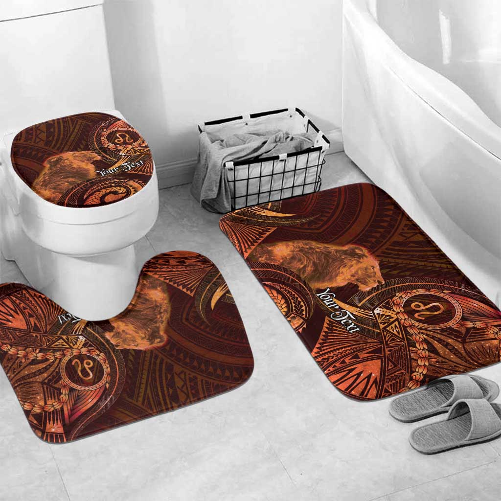 Personalised Polynesia Zodiac Leo Bathroom Set Galaxy Polynesian Pattern Chest Tattoo Style