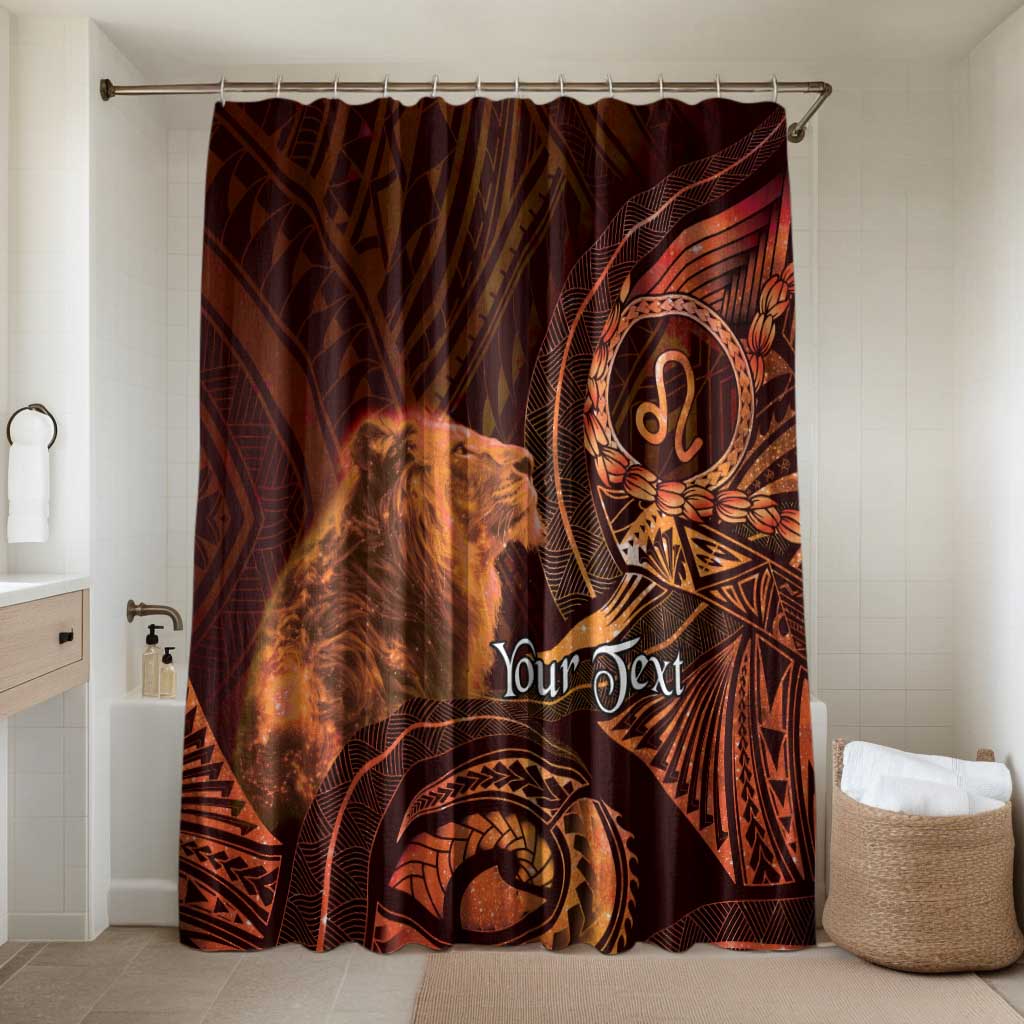 Personalised Polynesia Zodiac Leo Bathroom Set Galaxy Polynesian Pattern Chest Tattoo Style