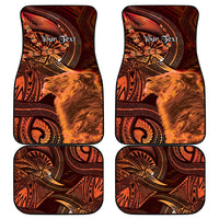 Personalised Polynesia Zodiac Leo Car Mats Galaxy Polynesian Pattern Chest Tattoo Style