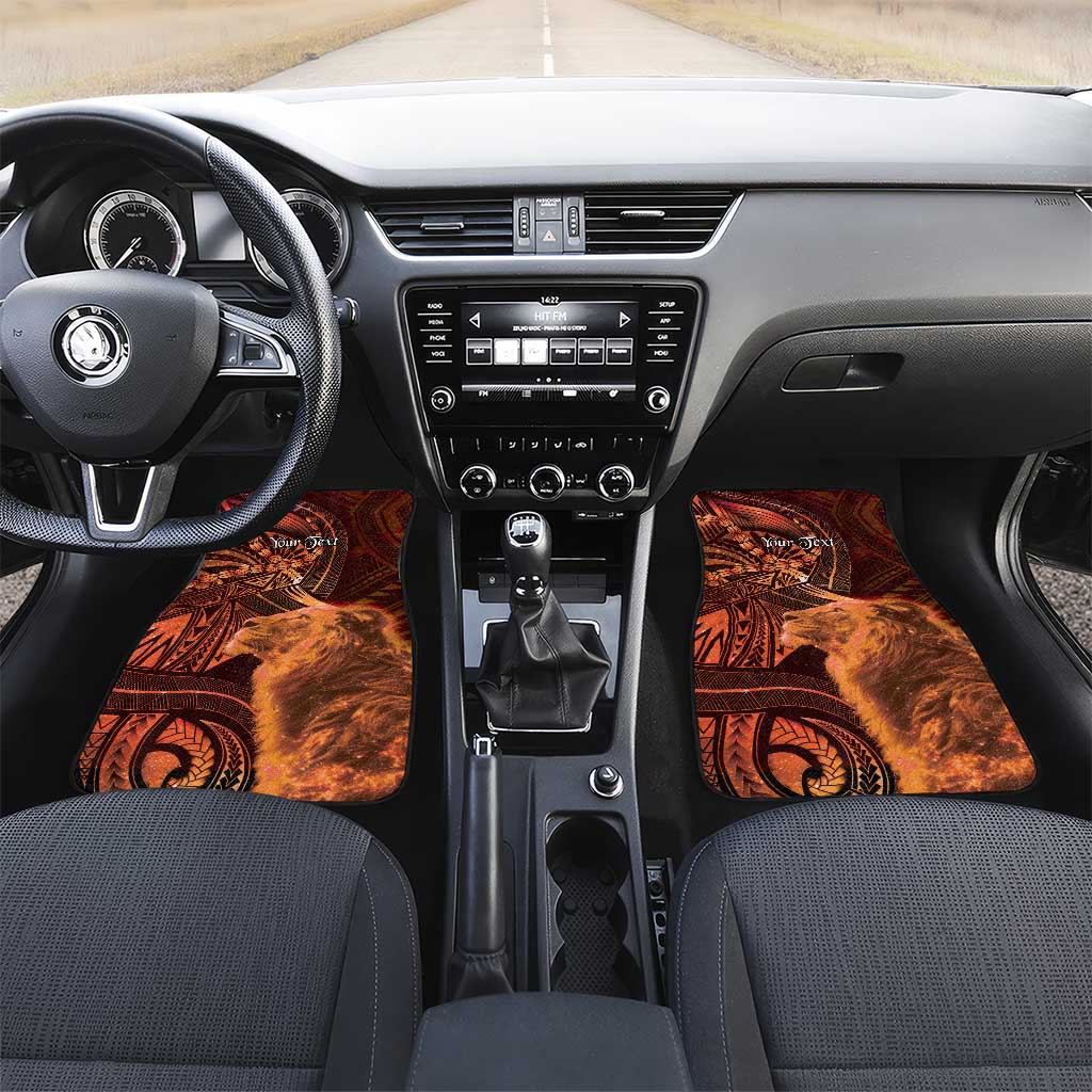 Personalised Polynesia Zodiac Leo Car Mats Galaxy Polynesian Pattern Chest Tattoo Style