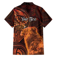 Personalised Polynesia Zodiac Leo Family Matching Off The Shoulder Long Sleeve Dress and Hawaiian Shirt Galaxy Polynesian Pattern Chest Tattoo Style