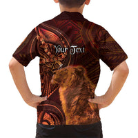 Personalised Polynesia Zodiac Leo Family Matching Summer Maxi Dress and Hawaiian Shirt Galaxy Polynesian Pattern Chest Tattoo Style