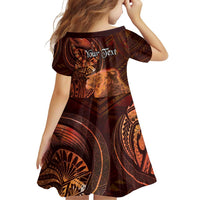 Personalised Polynesia Zodiac Leo Family Matching Tank Maxi Dress and Hawaiian Shirt Galaxy Polynesian Pattern Chest Tattoo Style