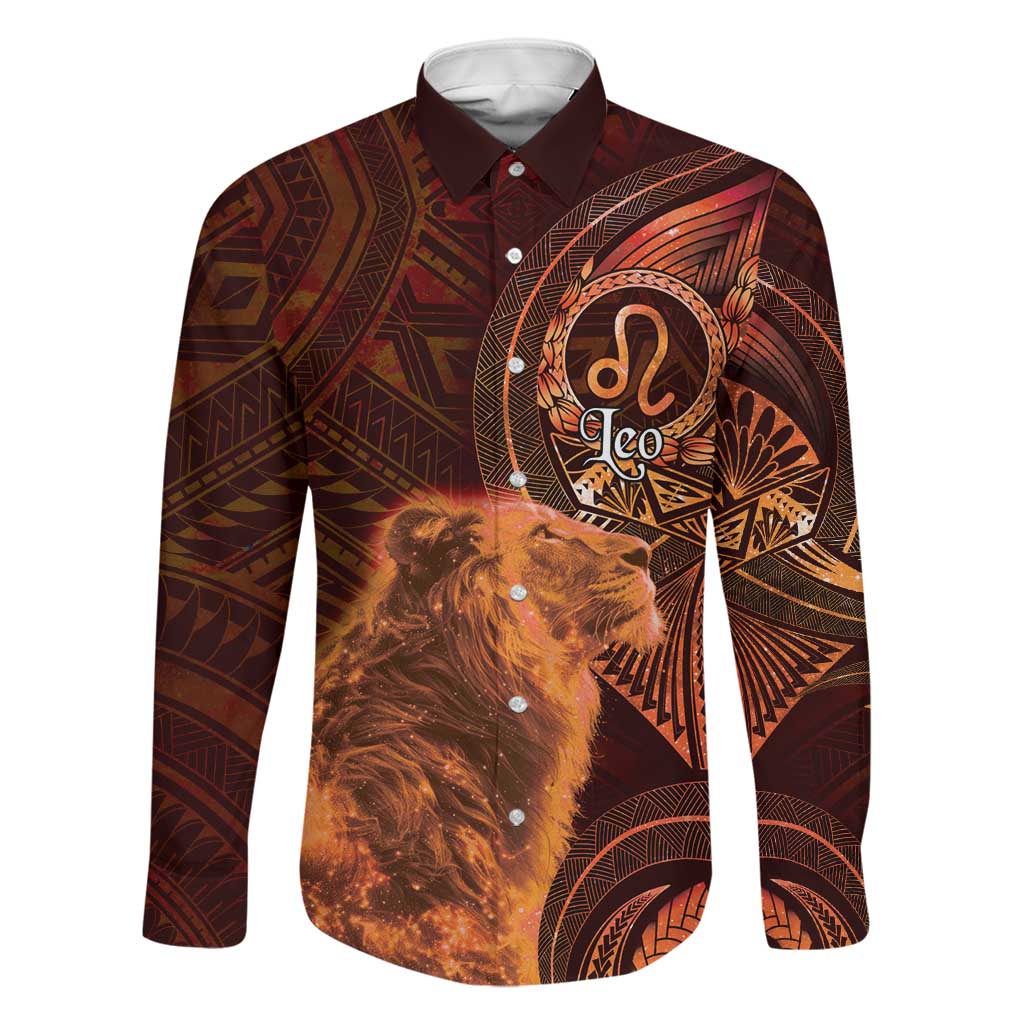 Personalised Polynesia Zodiac Leo Family Matching Tank Maxi Dress and Hawaiian Shirt Galaxy Polynesian Pattern Chest Tattoo Style
