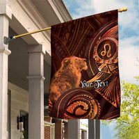 Personalised Polynesia Zodiac Leo Garden Flag Galaxy Polynesian Pattern Chest Tattoo Style