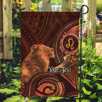 Personalised Polynesia Zodiac Leo Garden Flag Galaxy Polynesian Pattern Chest Tattoo Style