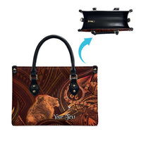 Personalised Polynesia Zodiac Leo Leather Bag Galaxy Polynesian Pattern Chest Tattoo Style