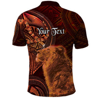 Personalised Polynesia Zodiac Leo Polo Shirt Galaxy Polynesian Pattern Chest Tattoo Style