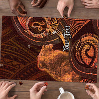 Personalised Polynesia Zodiac Leo Puzzle Galaxy Polynesian Pattern Chest Tattoo Style
