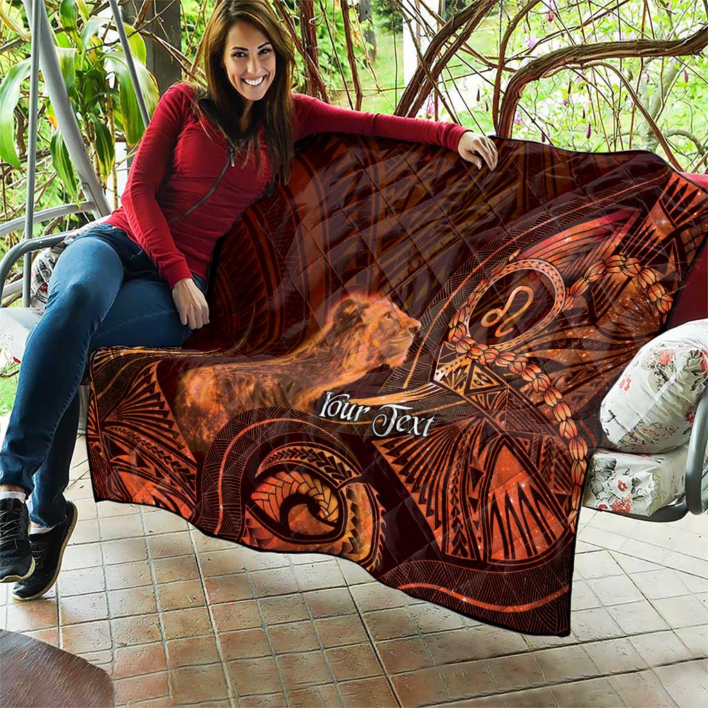 Personalised Polynesia Zodiac Leo Quilt Galaxy Polynesian Pattern Chest Tattoo Style