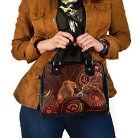 Personalised Polynesia Zodiac Leo Shoulder Handbag Galaxy Polynesian Pattern Chest Tattoo Style