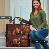 Personalised Polynesia Zodiac Leo Travel Bag Galaxy Polynesian Pattern Chest Tattoo Style