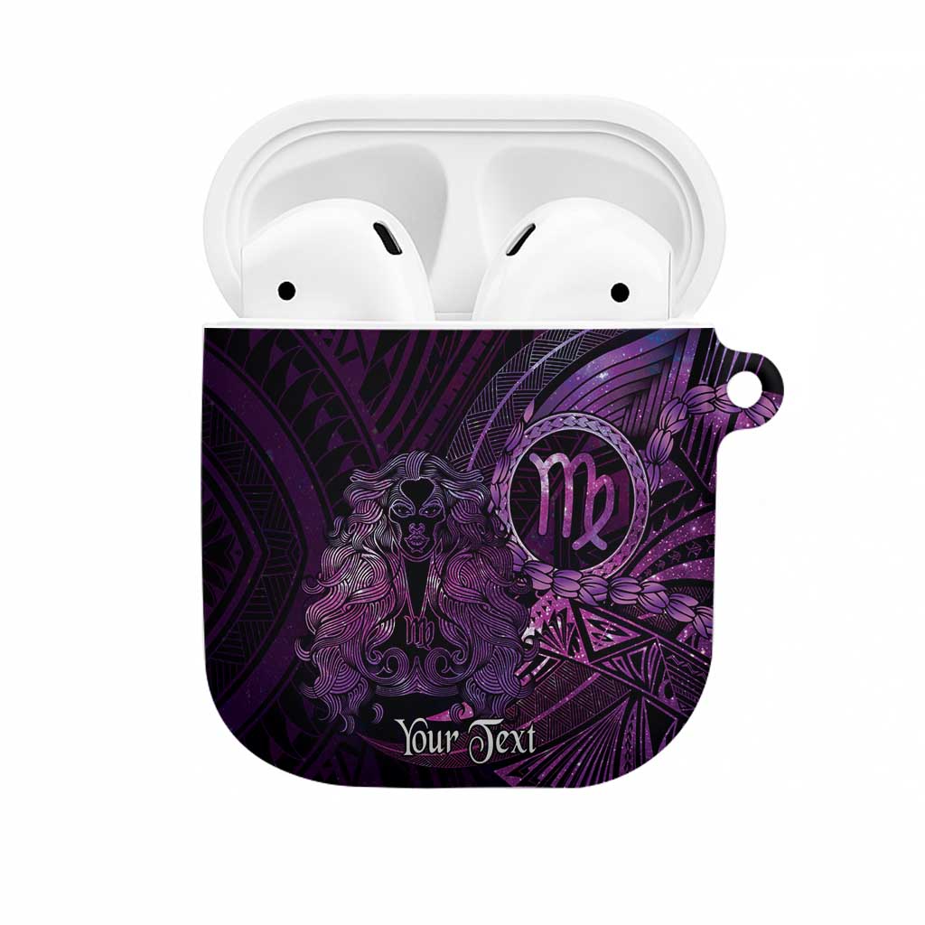 Personalised Polynesia Zodiac Virgo AirPods Case Galaxy Polynesian Pattern Chest Tattoo Style