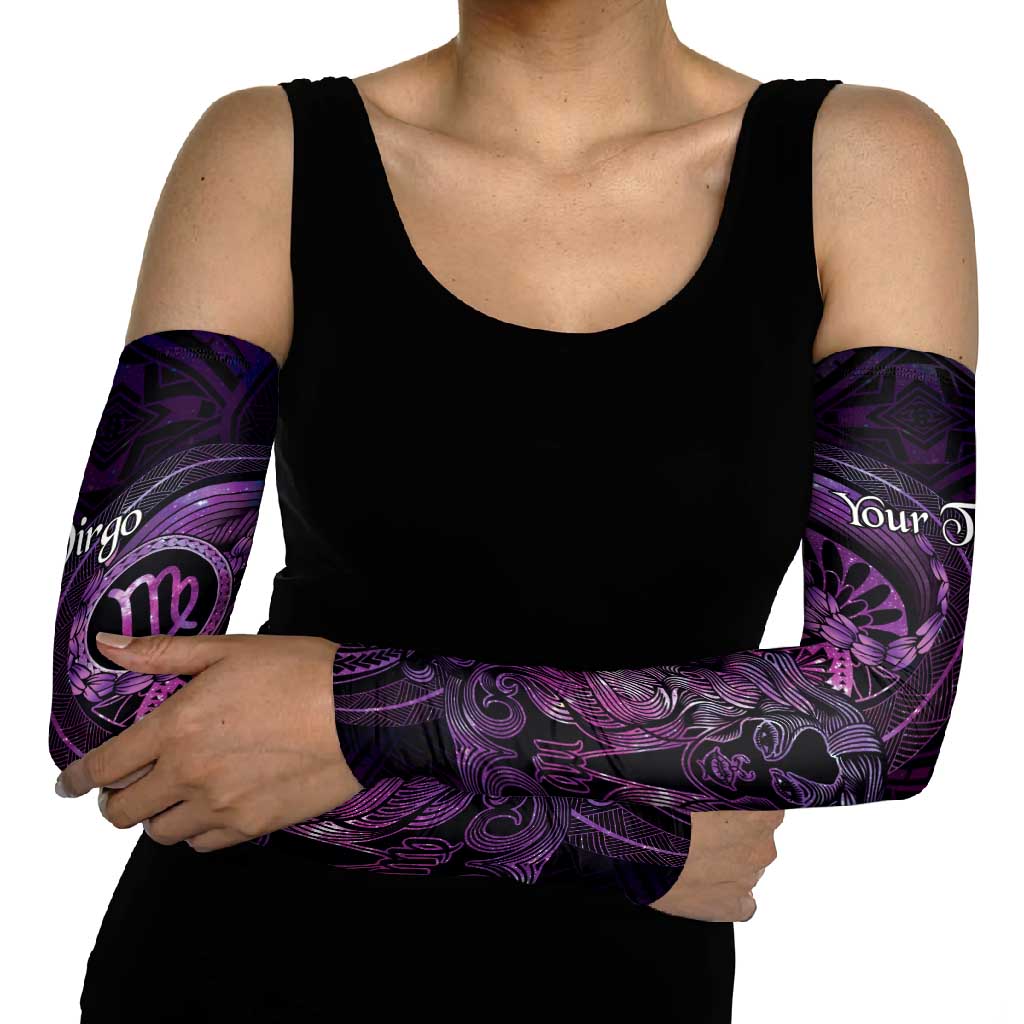 Personalised Polynesia Zodiac Virgo Arm Sleeves Galaxy Polynesian Pattern Chest Tattoo Style