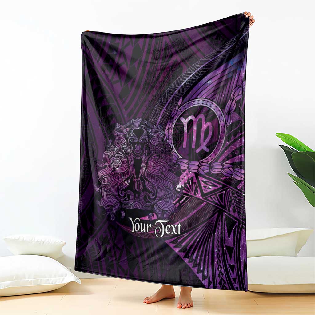 Personalised Polynesia Zodiac Virgo Blanket Galaxy Polynesian Pattern Chest Tattoo Style