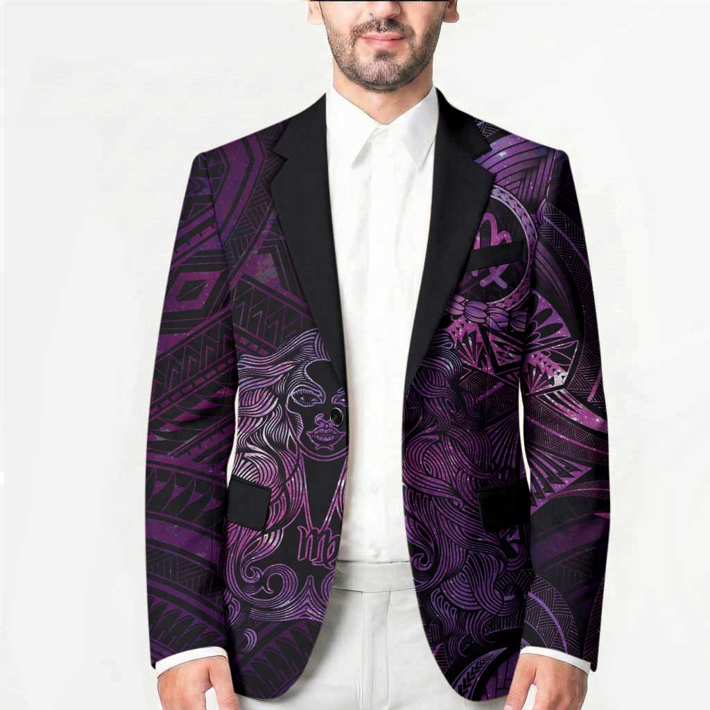 Personalised Polynesia Zodiac Virgo Blazer Galaxy Polynesian Pattern Chest Tattoo Style
